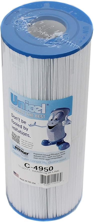 Unicel C-4950 50 Square Foot Media Replacement Pool Hot Tub Spa Filter Cartridge with 212 Pleats (10 Pack)