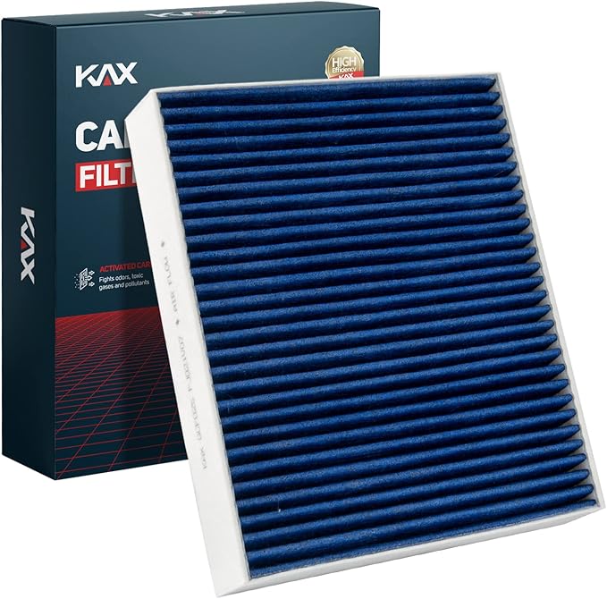 KAX Premium HEPA Cabin Air Filter with Dual Active Carbon, CF10775 Replacement for Chevrolet Cruze, Trax, Lacrosse, Malibu, Sonic, Allure, Cascada, Encore, Regal, Verano, SRX, Orlando, Spark, Wrangler