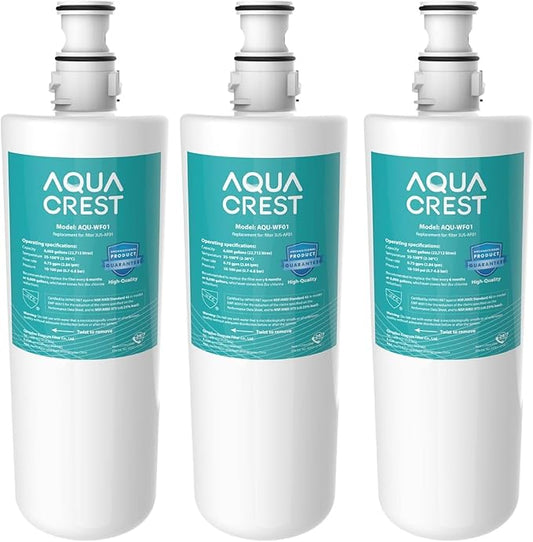 AQUA CREST 3US-AF01 Under Sink Water Filter, Replacement for Standard Filtrete® 3US-AF01, 3US-AS01, Aqua-Pure AP Easy C-CS-FF, WHCF-SRC, WHCF-SUFC, WHCF-SUF, NSF/ANSI 42 Certified, 3 Pack
