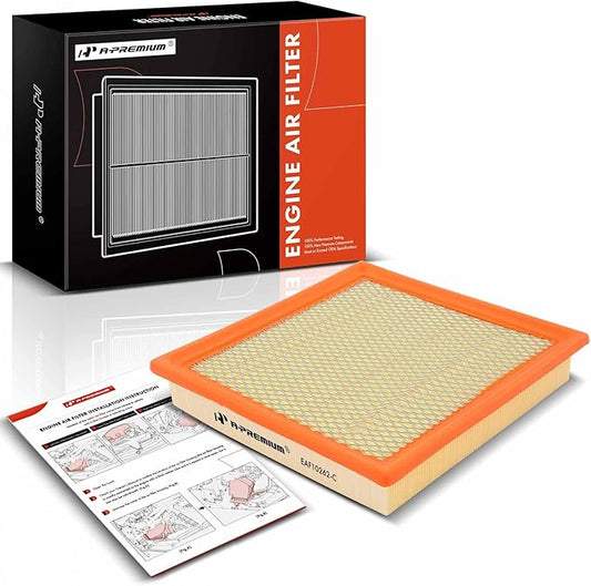 A-Premium Engine Air Filter Compatible with Ford & Lincoln Models - F-150 (2009-2023), Expedition (2007-2023), F-250 F-350 F-450 F-550 Super Duty (2008-2016), Navigator (2007-2023)
