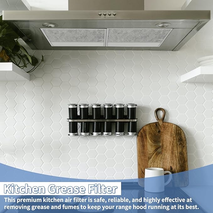 BP57 Range Hood Filter - for Broan-NuTone 43000 Kitchen Grease Filter, Aluminum Filter with Lens 11 3/8" x 11 3/4" (1 Pack)
