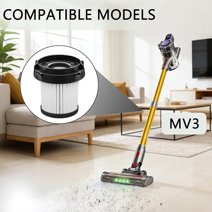 Cordless Vacuum Cleaner HEPA Filter Compatible with SVHT Cordless vacuum Cleaner, 4-Pcs