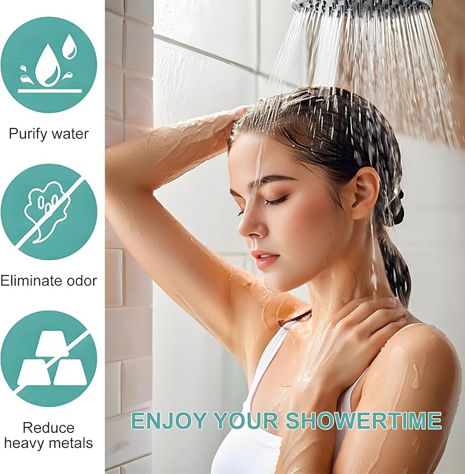 Multi-Stage Shower Filter Replacement Compatible with KITSCH Shower Filter for Handheld Shower Head, 3 Pack