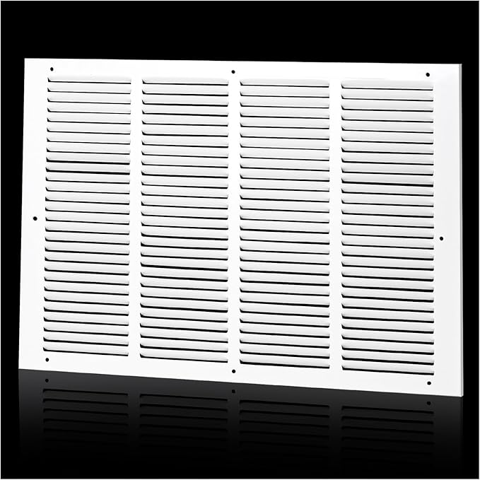 20"Wx14"H Duct Opening Return Air Grille,Air Return Vent Cover Grill for Sidewall and Ceiling,Solid Steel AC Vent Cover HVAC Cold Air Intake Grille Without Filter House,Outer Dimension:21.75WX15.75"H