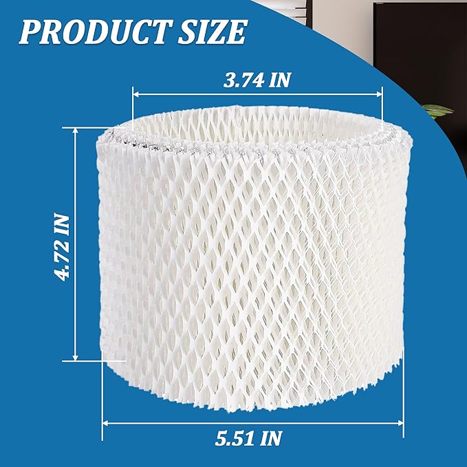 Cenipar WF2 Humidifier Filters Replacement for Kaz for Vicks Humidifier Filters V3100, V3500, V3700, V3900 Enviracaire ECM-500 Sunbeam SCM1118 SCM1119 SCM1120 Series WA-8D, 2 Pack