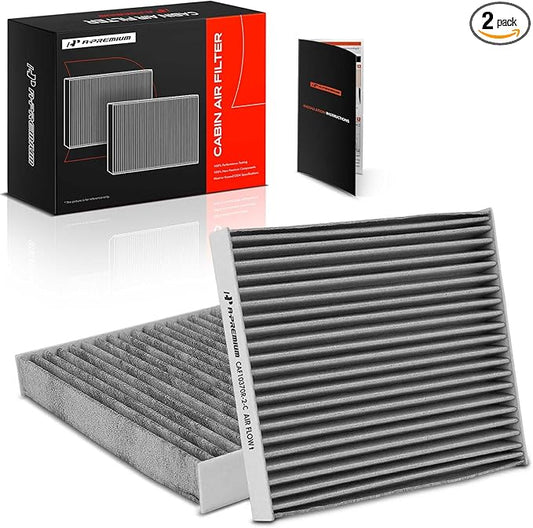A-Premium 2-PC Cabin Air Filter with Activated Carbon Compatible with Ford Mustang 2005-2014, Replace# 4R3Z19N619AA