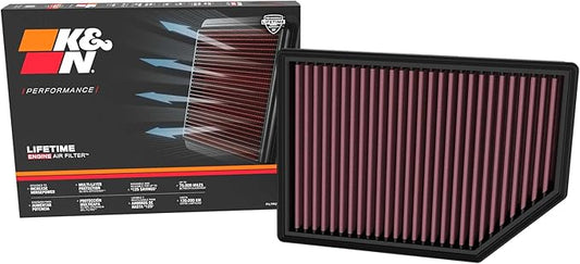 K&N High-Flow Original Lifetime Engine Air Filter: Increase Power: Premium, Washable: Compatible with 2023-2026 RAM/JEEP: (See Product Descriptions for Select Models), 33-5125