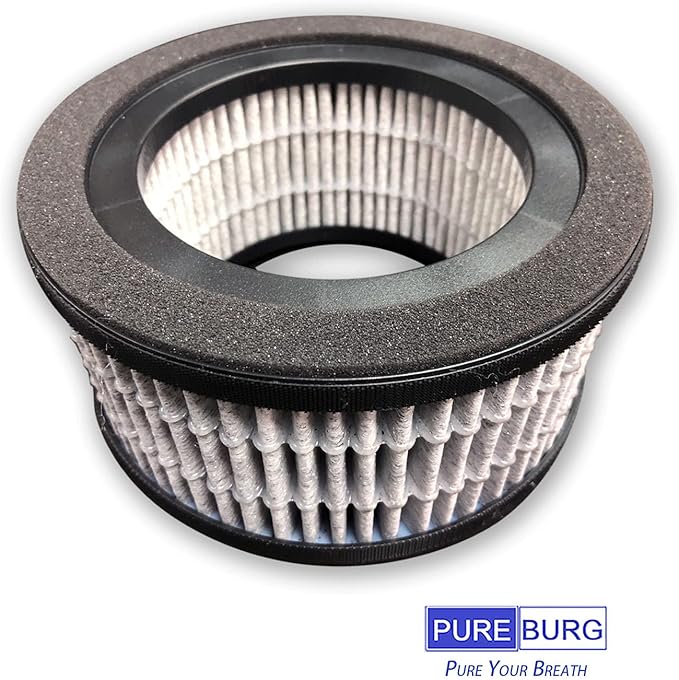 PUREBURG Replacement Filter Compatible with Crane EE-5067 Air Purifier HS-1944, Pack of 2, H13 HEPA Activated Carbon 2-IN-1 4-Stage Filtration Pre-Filter (Washable)