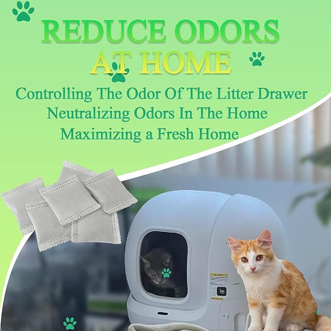 PurifyLogix 12 Pack Odor Eliminator for PuraMax Self-Cleaning Cat Litter Box, Natural Activated Charcoal Filters Refills, Cat Toilet Odor Control Replacement for Automatic Litter Box