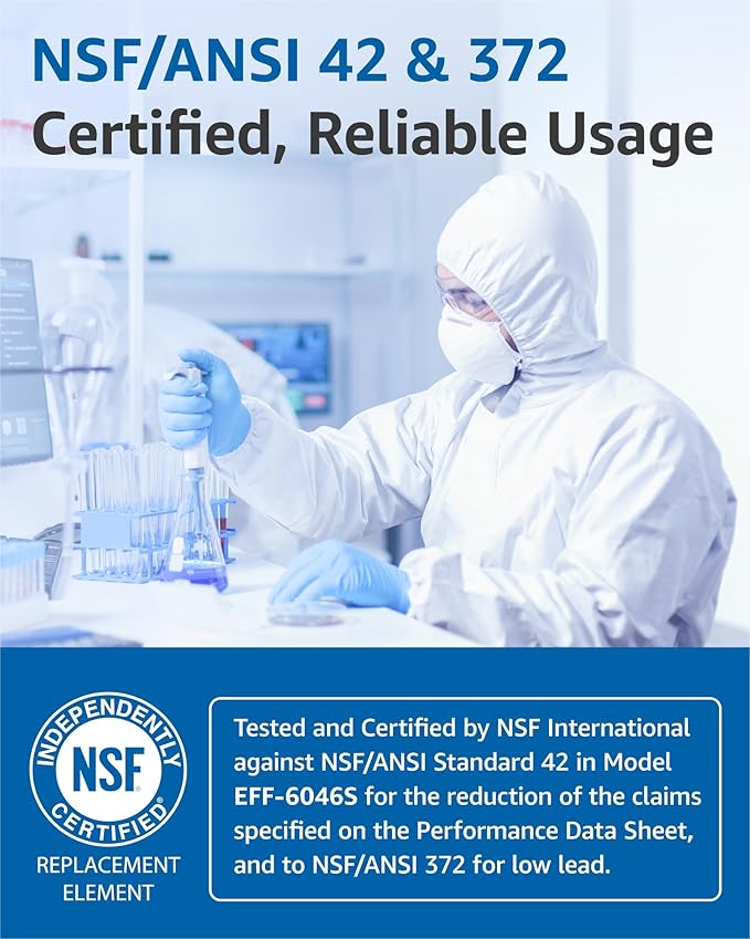 Filterlogic LT1000PC ADQ747935 MDJ64844601 NSF Certified Refrigerator Water Filter and Air Filter, Replacement for LG® LT1000P®, LT1000PC, LT-1000PC, MDJ64844601 and LT120F®, 3 Combo