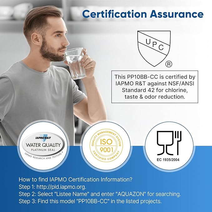 PUREPLUS 25 Micron 10" x 4.5" Whole House Sediment and Carbon Water Filter Replacement Cartridge for GE FXHTC, GXWH40L, GXWH35F, GNWH38S, Culligan RFC-BBSA, WRC25HD, PP10BB-CC, Pentek RFC-BB, 4Pack
