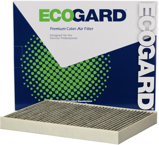 ECOGARD XC10582C Premium Cabin Air Filter with Activated Carbon Fits 2018-2025 Audi Q5, 2017-2026 Q7, 2017-2025 A4 Quattro, 2018-2025 A5 Sportback, 2019-2025 Porsche Cayenne