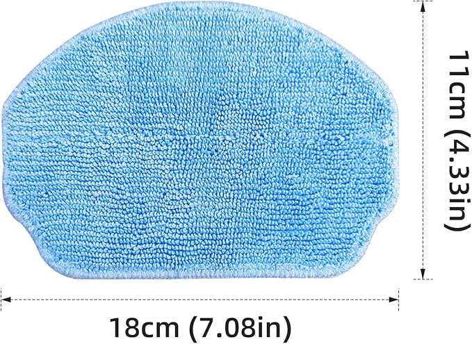 Replacement Parts for MAMNV BR150 BR151 BR152 BR153 BR154 also Fit ZCWA, GTTVO, ONSON, SHELIKI Robotic Cleaners: 4 Side Brushes, 4 HEPA Filters, 2 Mop Pads