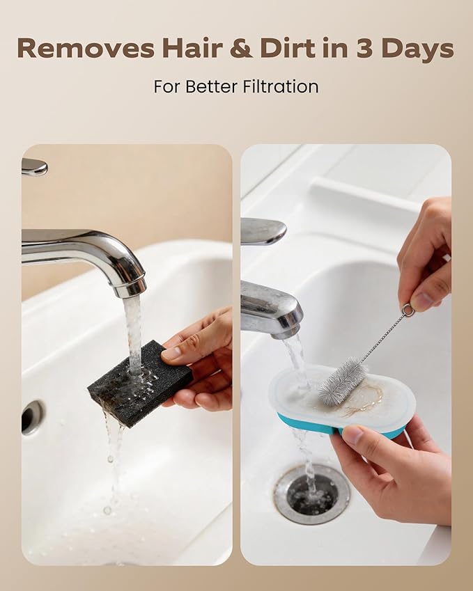 Cat Water Fountain Filter: Wireless Cat Fountain Filters Replacement - 12 Filters for Cordless Pet Water Fountain - 6 Pack Carbon Filters + 6 Pack Sponges Filters (3 Month Supply)