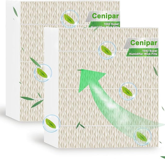 1043 Humidifier Wick Filter Replacement for Es-sick Air-Care Compatible With EP9500 EP9700 EP9800 831000 821000 826000 826800 and Be-mis Space Saver 800 8000 Series Humidifiers(2 Pack) by Cenipar