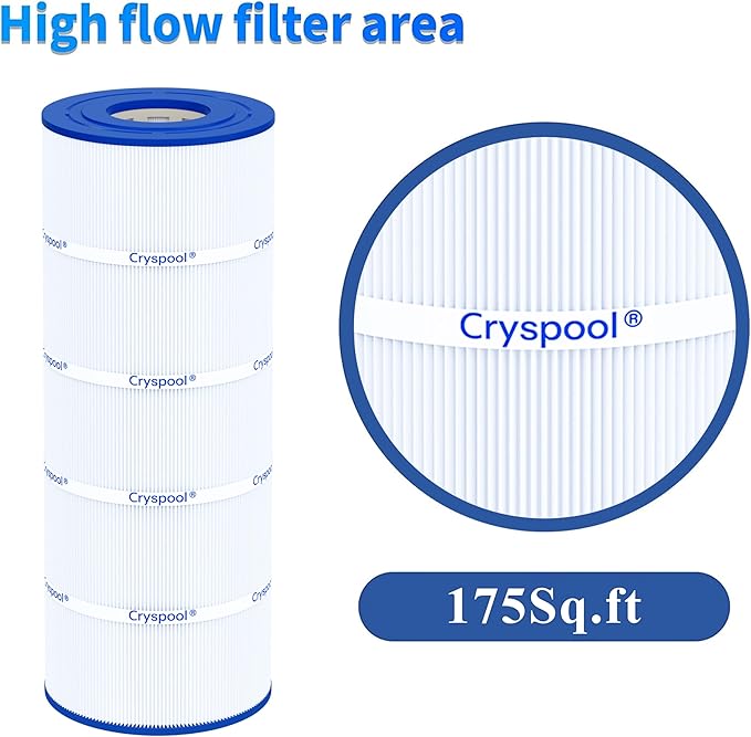 Cryspool® 08051 Filter Compatible with XStream CC1750, CCX1750RE, PXST175, C-8317, FC-1301, 175 Sq. Ft Pool Filter Cartridge, 1 Pack