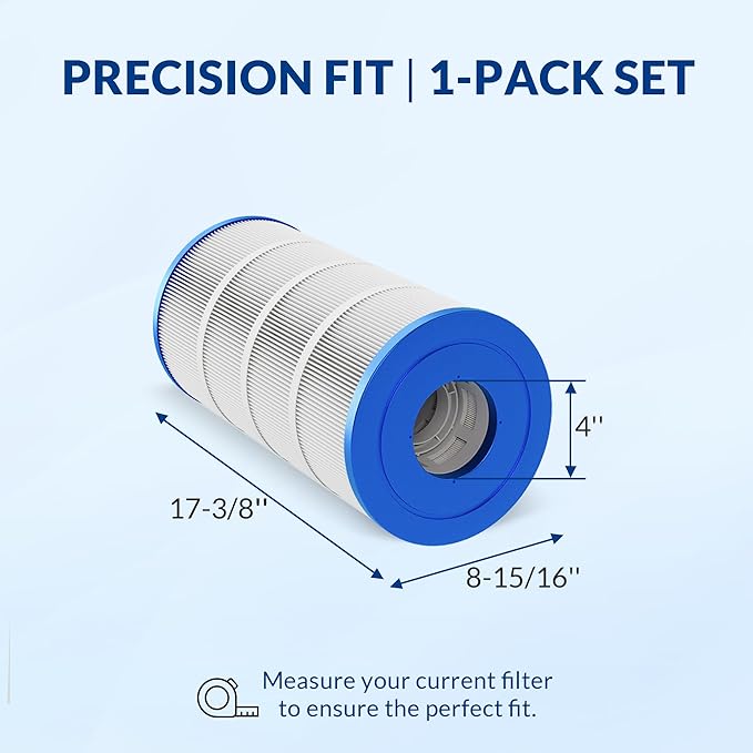 Pool Filter Cartridge, 5oz Trilobal Heavy-Duty Fabric, Ultra Series, Compatible with Hayward X-Stream CC1000, Replacement for CCX1000RE PXST100, 100 Sq. Ft. (8.9" Dia)