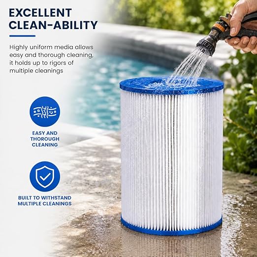 XtremepowerUS Pool Replacement Cartridge Filter 7" Dia x 9.75" inch Compatible with 75204, CX250RE, XLS-736, AK-6074, PA25, PC-1230, C-7626, FC-1230
