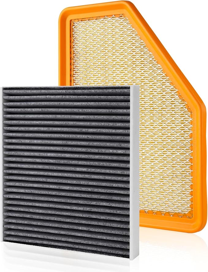 Cabin & Engine Air Filter Fit for Chevy Volt L4 1.5L 2016-2019 Activated Carbon Cabin Filter Replace#CF11966 23437180 Car Accessories