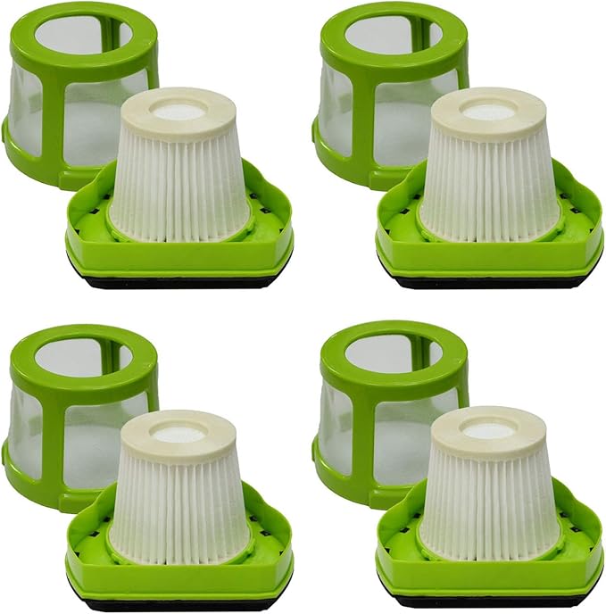 PUREBURG Replacement Filters Compatible with Bissell 1782 Pet Hair Eraser Handheld Cordless Vacuum 1608653 1608654, HEPA and Mesh Frame, Pack of 4
