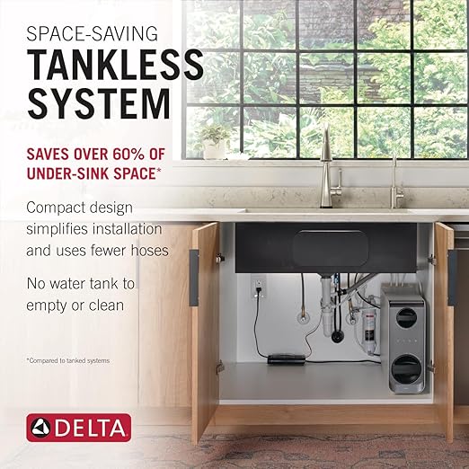 Delta Faucet Clarifi Under Sink Reverse Osmosis Water Filter System, 6-Stage RO Water Filter, Tankless Water Filtration System, Undersink Water Filter, Reverse Osmosis Filter System, DWQ1001012