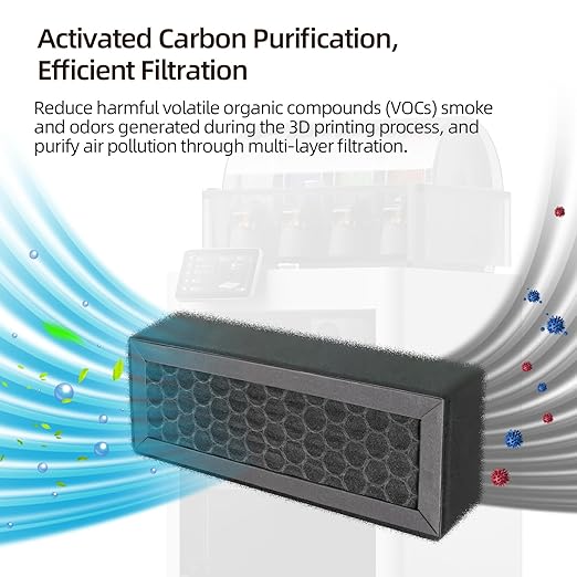 IdeaFormer-3D 2Pcs P2S X2D Activated Carbon Air Filter, Air Purifier Filter Cartridge Replacement P2S Carbon Filter for Bambu Lab P2S X2D Only 3D Printer Accessories