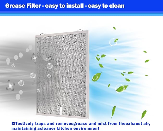S99010430-002 Compatible with BR Range Hood Filter 13-7/8'' x 15-3/4" 4512880 Replacement HPF30 Nu-tone Grease Filter 2 Pack Upgrade 5-Layer Nutone Kitchen Exhaust Fan Filter Screen