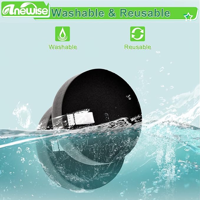 Anewise 3070 Filter for Bissell for Cleanview Pet Slim 2831 3080 2921 3925 Pet Hair Eraser Slim 2897 Poweredge 2900 3274 Corded Stick Vacuum, 4 Pack Replacement Filter for Bissel Model, Part #1623102
