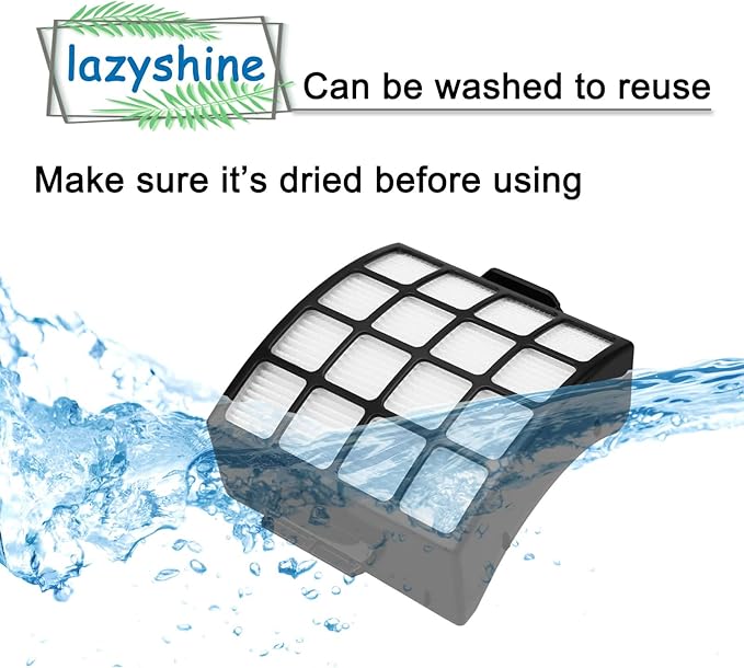 Filter Replacement for Shark AZ3002 AZ3000 AZ3000W Stratos DuoClean PowerFins Vacuum (2 Filters + 4 Foam & Felt Filters) (2 Filters + 4 Foam & Felt Filters))