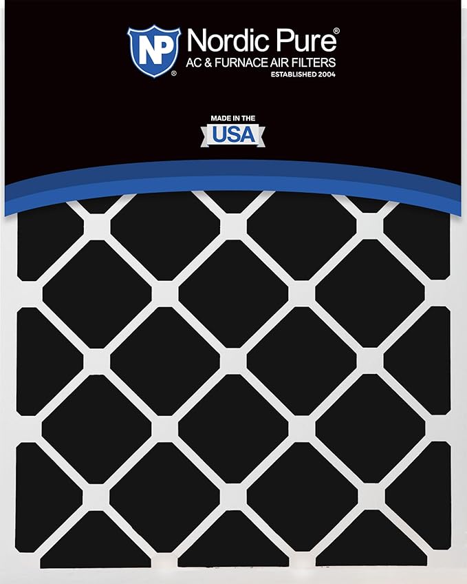 Nordic Pure 20x25x5 (Actual Size: 19 3/4 x 24 3/4 x 4 3/8) Lennox X6673 X6675 Replacement AC Filter MERV 13 + Carbon 2 Pack