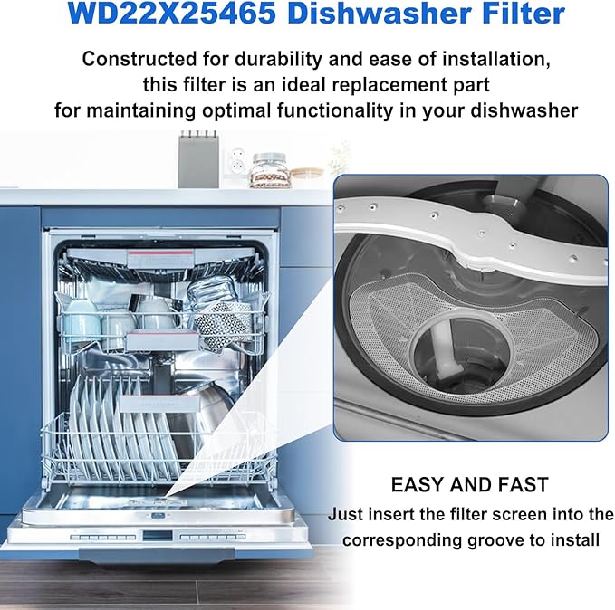 WD22X25465 Dishwasher Plastic Coarse Filter Compatible with GE Hotpoint Dishwashers,Replaces 4962337, AP6976529,PS12741267,EAP12741267