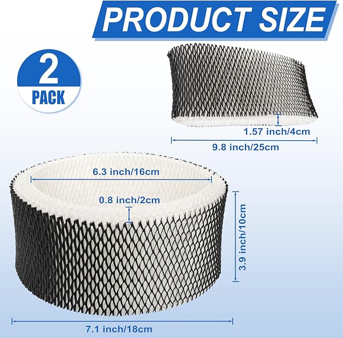 Podoy HWF62 Humidifier Filter Compatible with Holmes Sunbeam Humidifier Filter A, Replace HWF62 HWF62CS HWF62D SCM1100 SCM1701 SCM1702 SCM1762 SF212 HM1300 HM1761 (4 Pack)