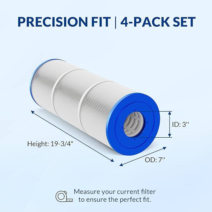 Pool Filter Cartridge for Hayward Systems, Essential Series, Replacement for CX580XRE PA81, Compatible with SwimClear C3030 C3025 C3020 C3000, Cylindrical Fabric, 324 Sq. Ft., 4-Pack