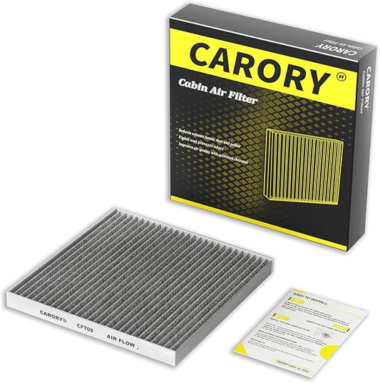 CARORY Cabin Air Filter w/Activated Carbon for Hyundai Accent 12–17, Tucson 05–15, Veloster 12–17, Kia Forte 10–13, Forte Koup 10–13, Forte 5 12–13, Rio 06–17, Rondo 07–12, Sportage 05–16 and More