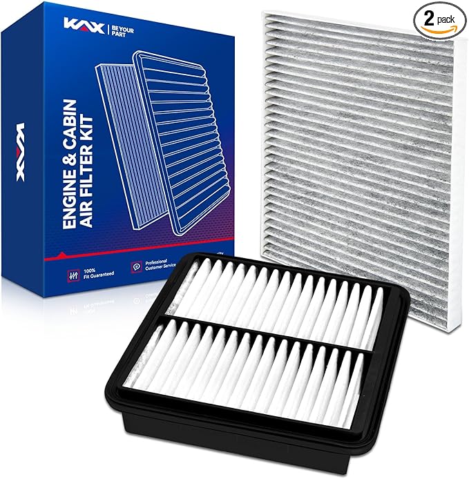 KAX Engine & Cabin Air Filter Kit, Replacement for Kia Forte 2010-2013 2.0L/2.4L, Forte Koup 2010-2013 2.0L/2.4L, Replace# CA10470 CF10709