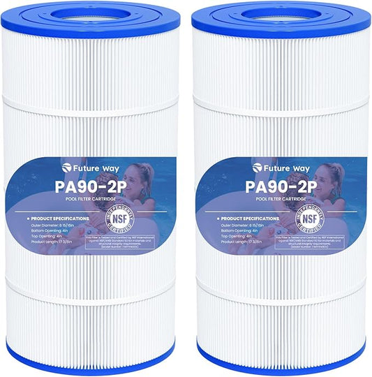 Future Way C900 Pool Filter Cartridge Replacement for Hayward C900, Replace Pleatco PA90, Hayward CX900RE, Unicel C-8409, 90 sq.ft, 2 Pack