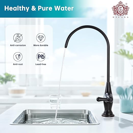 Sink Drinking Water Faucet, Sink Water Filter System, Suitable for Most Reverse Osmosis or Water Filtration Systems,Stainless Steel Reverse Osmosis Faucet for Kitchen Bar, Oil Rubbed Bronze