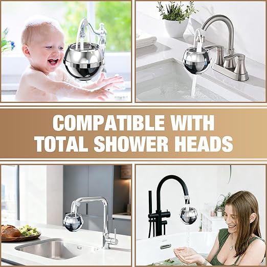 Upgraded Bathtub Water Filter for Tub with Overflow, High Content KDF-55, 8-Stage Bath Filter, Improves Water Feel, Hard Water Support, 2500 Gallons, BPA Free (Chrome)