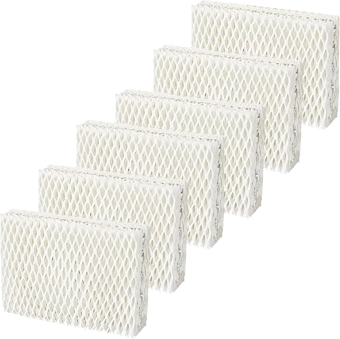 WF813 Humidifier Filter Replacement, High-Density Wick Filters Compatible with Equate EQWF813, Relion RCM832/RCM-832N, ProCare PCWF813, EQ-2119-UL, PCCM-832N Cool Mist Humidifiers (6-Pack)