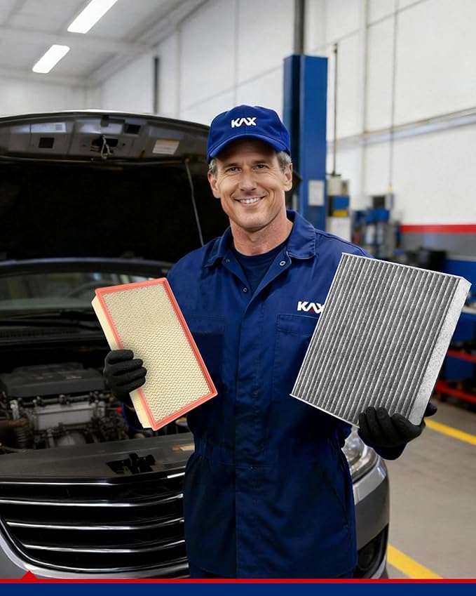 KAX Engine & Cabin Air Filter Kit, Replacement for Ram 1500, Ram 1500 Classic, Ram 2500, Ram 3500, Replace# CA9401 CF11671