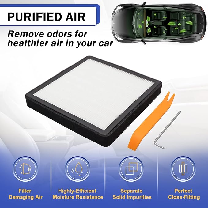 Premium HEPA Cabin Air Filter Upgraded Air Filter with Activated Carbon for Honda Accord,Civic,CR-V,Odyssey,Pilot,Ridgeline,Passport Acura CSX ILX MDX RDX RL TL TLX TSX ZDX CF10134