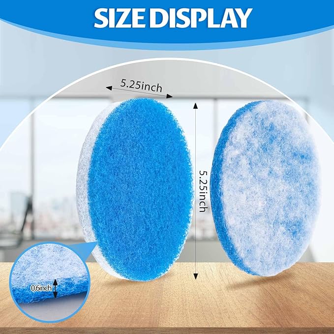 Ziliny 10 Pack RV AC Filters 5.25 Inch Round RV Filters Replacement for Air Conditioner Vent Compatible with MERV 6 AC Filter(Circle)