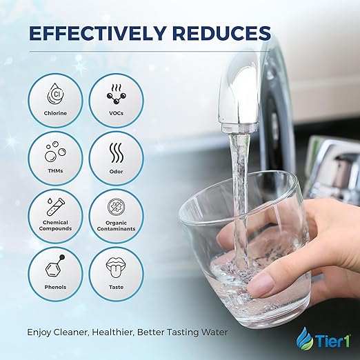 Tier1 Whole House Water Filter System | 300,000 Gallon Chlorine Reduction | Pre-Filled Upflow Tank with 0.5 Cu Ft Acid-Washed Granular Activated Carbon | Home Filtration System