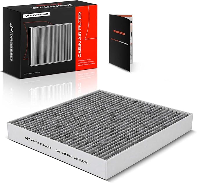 A-Premium Cabin Air Filter with Activated Carbon Compatible with Hyundai Sonata 2006-2008, Santa Fe 2007-2009, Azera 2006-2009 & Kia Optima 2006-2010, Magentis 2005-2010, Replace# 087903K000