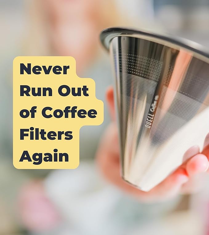 Quell Reusable #4 Coffee Filter Designed for Breville Precision Pro Coffee Maker: Stainless Steel Alternative for Sustainable Brewing