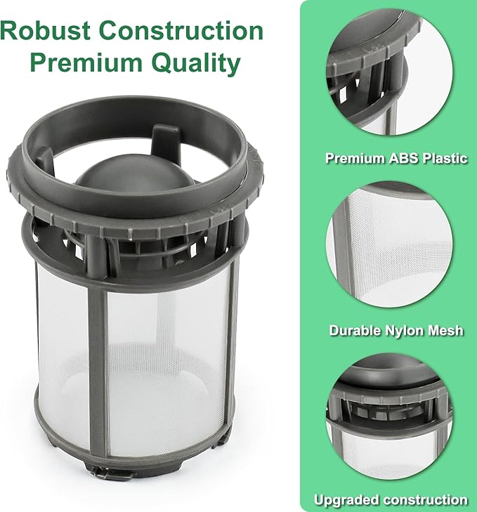 【Upgraded】W10872845 Dishwasher Pump Filter Cup Replacement for Amana Kenmore Whirlpool KitchenAid Dishwasher-Premiere Filter-Efficient Cleaning-Replace 8579307 W10056425 W10056426 AP6030094 by Cenipar