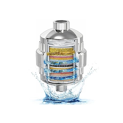 High Output Revitalizing Shower Filter Rich in KDF55,Hard Water Softener Removes 99% Chlorine,Fluoride,Lead & Chemicals,Reduces Eczema &Dandruff,Prevents Scale,Revitalizes Skin & Hair,Nails, Chrome