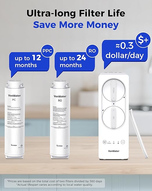 800GPD Under Sink Tankless Reverse Osmosis System,7-Stage RO Water Filtration System, NSF/ANSI 372 Certified RO Drinking Water Filter, FCC Listed, Reduce TDS,PFAS,Odor, 2:1 Pure to Drain