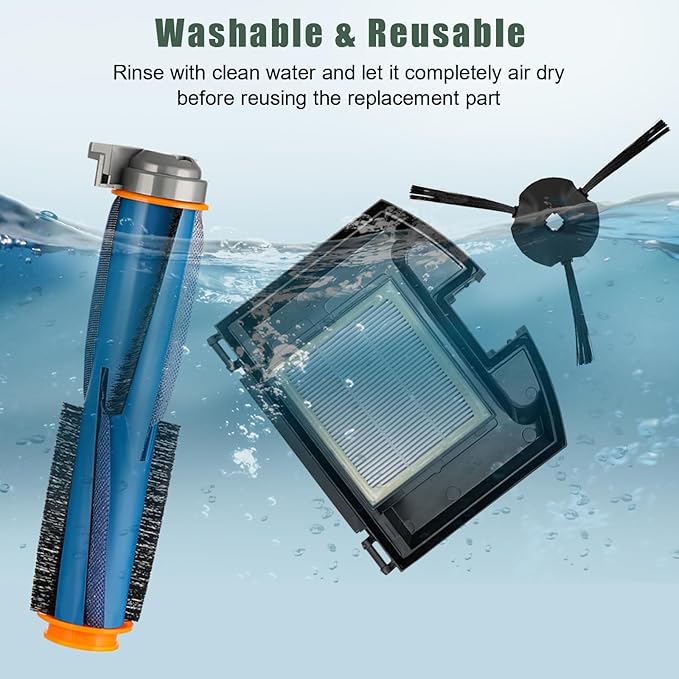 RV2310 Replacement Kits for Shark RV2310 Matrix Robot Vacuum Cleaner Parts, Vacuum Accessories 1 Main Brush, 2 HEPA Filters, 6 Side Brushes, 1 Cleaning Brush (Not for AV2310AE/ RV2310AE)