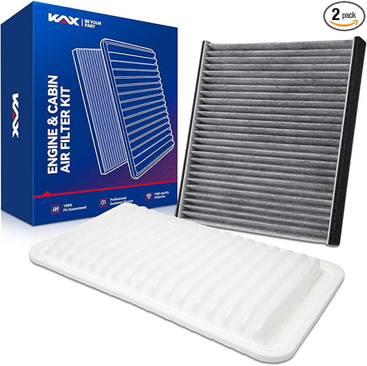KAX Engine & Cabin Air Filter Kit, Replacement for Lexus RX330 2004-2006, ES300 2002-2003, Replace# CA9360 CF10157